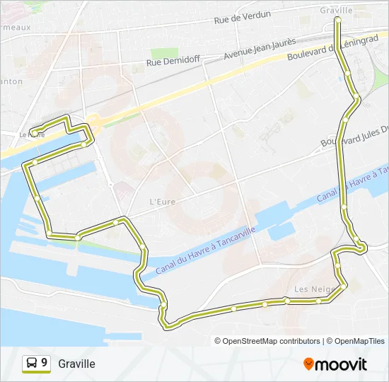 9 Bus Line Map