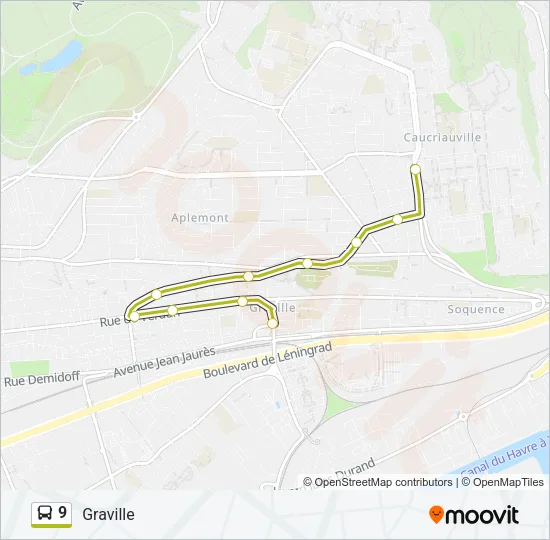 9 Bus Line Map