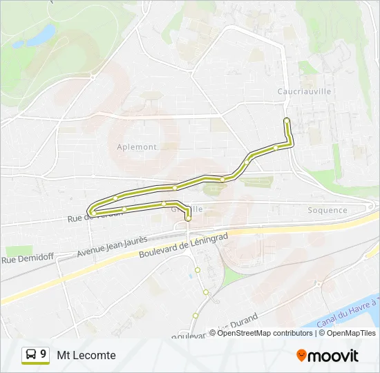 9 Bus Line Map