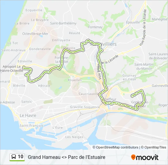 10 Bus Line Map