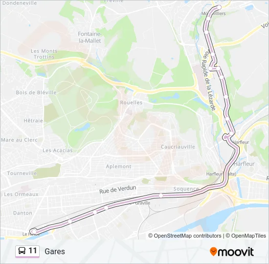 11 Bus Line Map