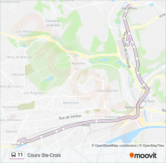 11 Bus Line Map