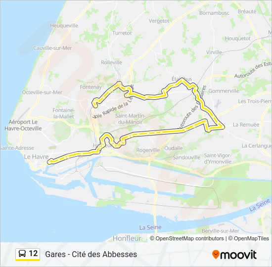 12 Bus Line Map