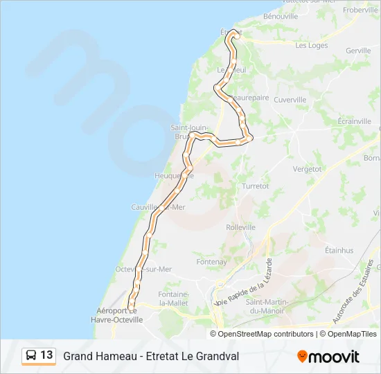 13 Bus Line Map