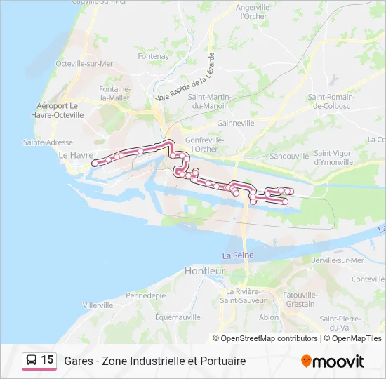 15 Bus Line Map