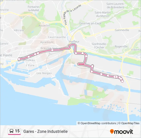 15 Bus Line Map