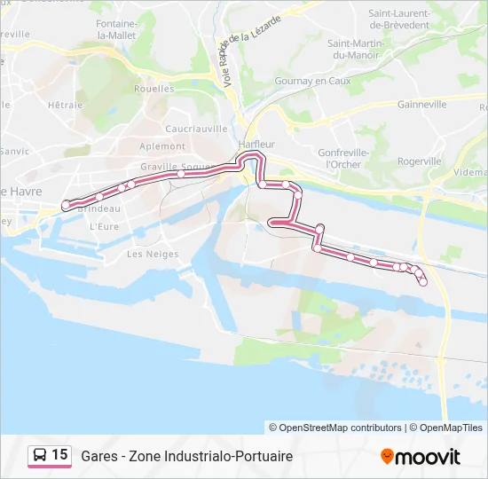 Mapa de 15 de autobús