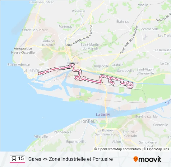 15 Bus Line Map