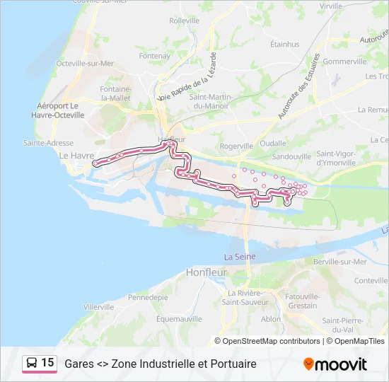 15 Bus Line Map
