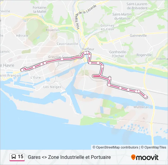 15 Bus Line Map