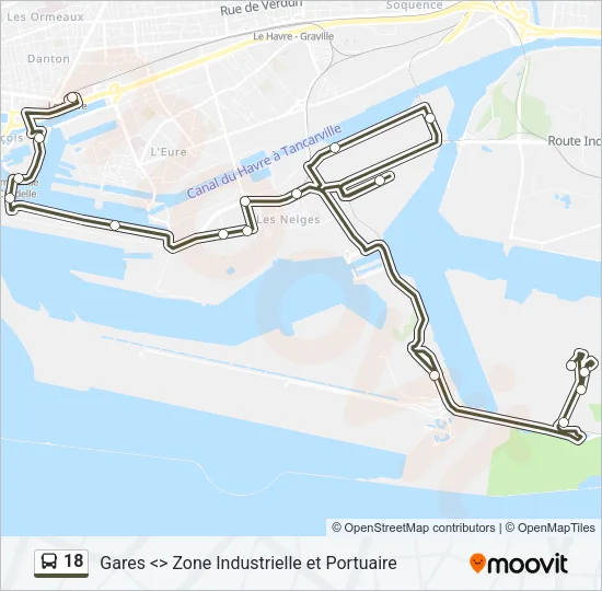 18 Bus Line Map