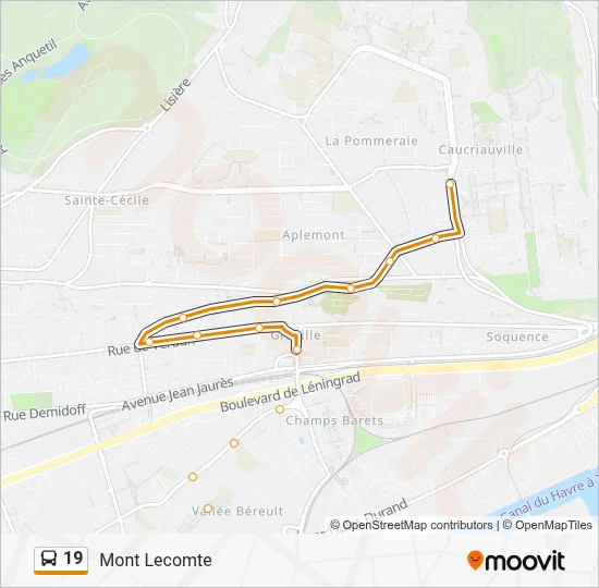 Mapa de 19 de autobús