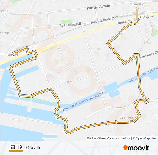 19 Bus Line Map