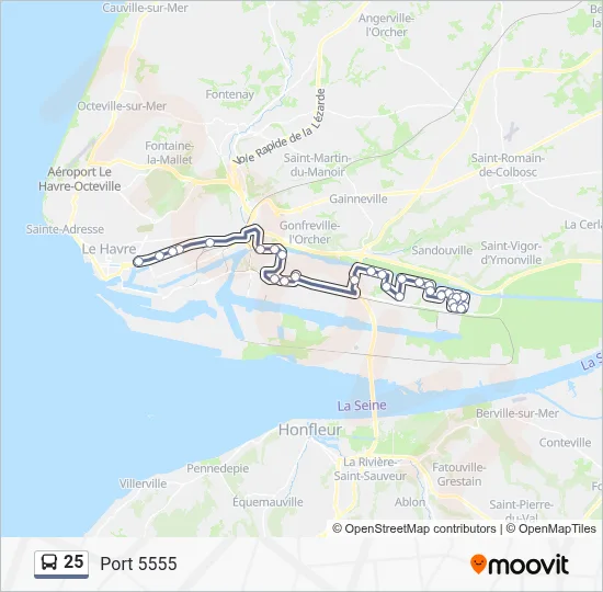 25 Bus Line Map