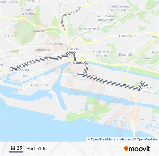 25 Bus Line Map