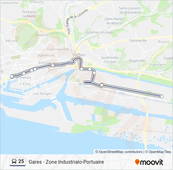 25 Bus Line Map