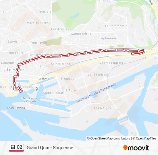C2 Bus Line Map