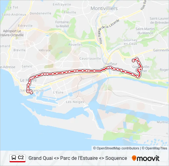C2 Bus Line Map