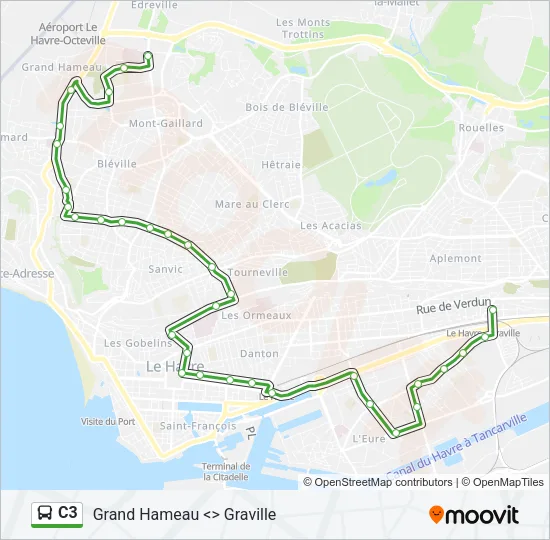 C3 Bus Line Map