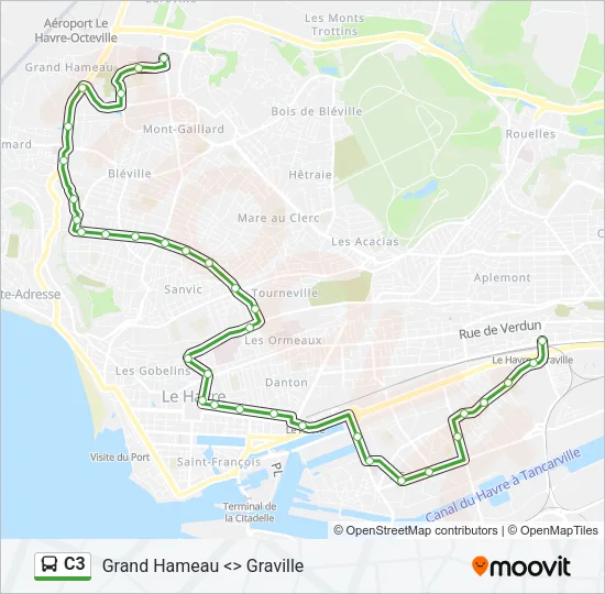 C3 Bus Line Map