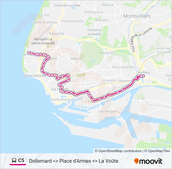 C5 Bus Line Map