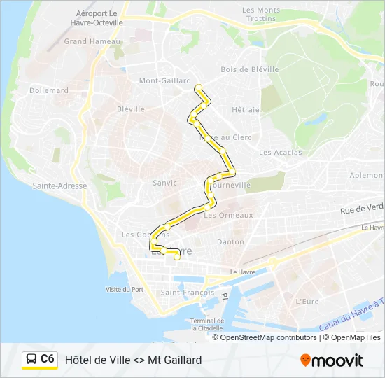 C6 Bus Line Map