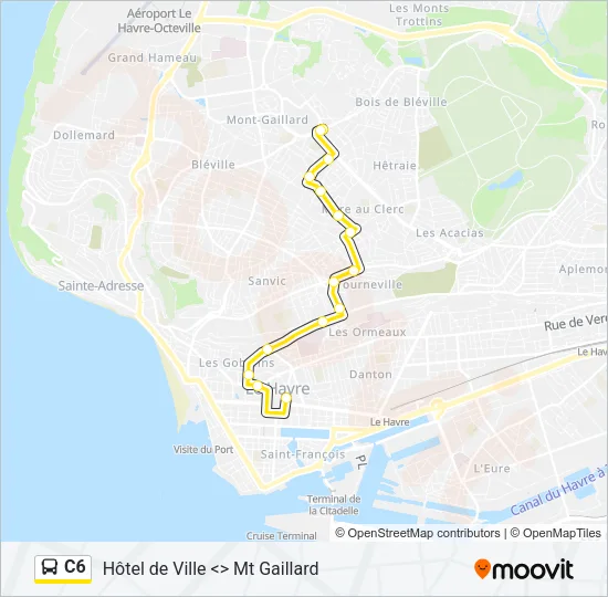 C6 Bus Line Map
