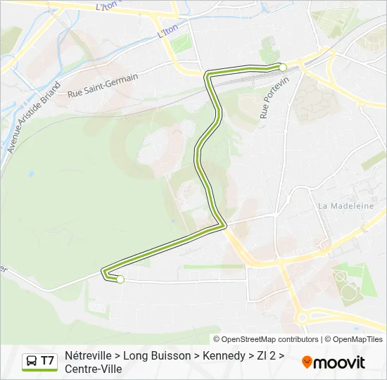 T7 Bus Line Map