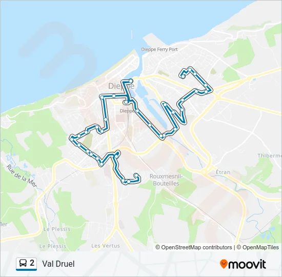 2 Bus Line Map