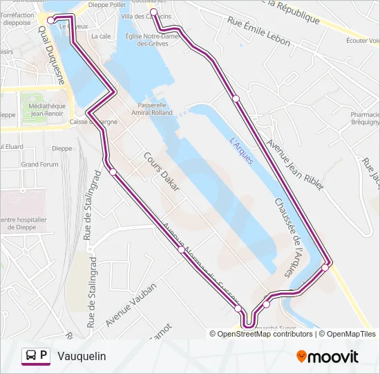 P Bus Line Map
