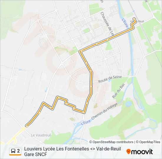 2 Bus Line Map