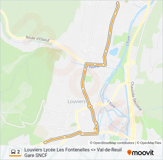 2 Bus Line Map