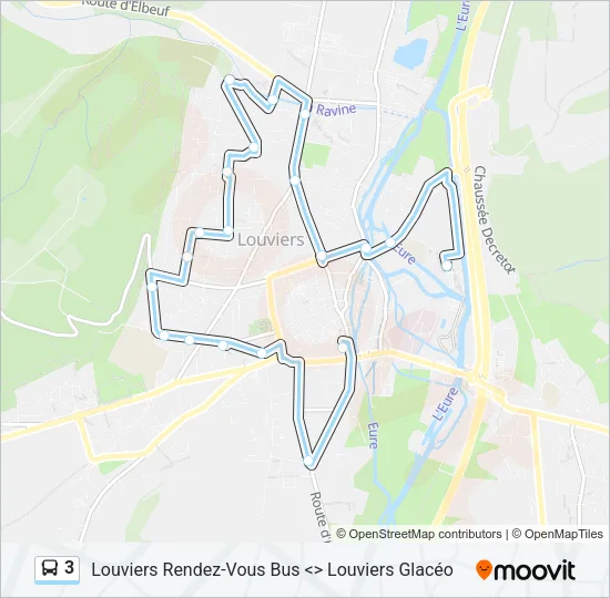 3 Bus Line Map
