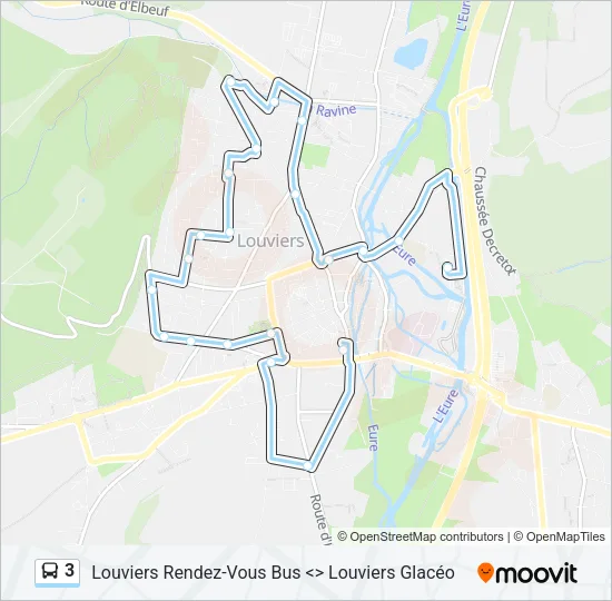 3 Bus Line Map