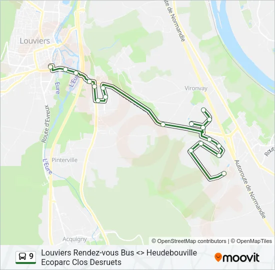 9 Bus Line Map