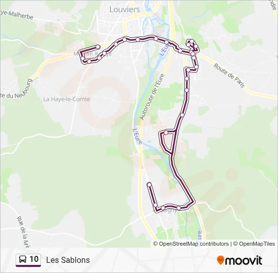 10 Bus Line Map