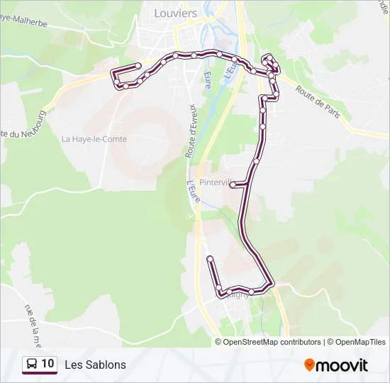 10 Bus Line Map