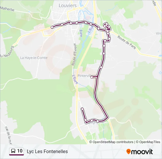 10 Bus Line Map
