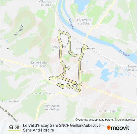 6B Bus Line Map