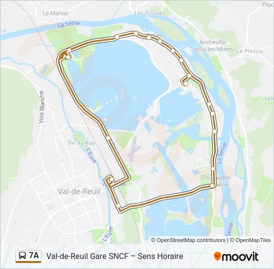 7A Bus Line Map