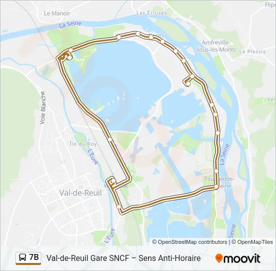 7B Bus Line Map
