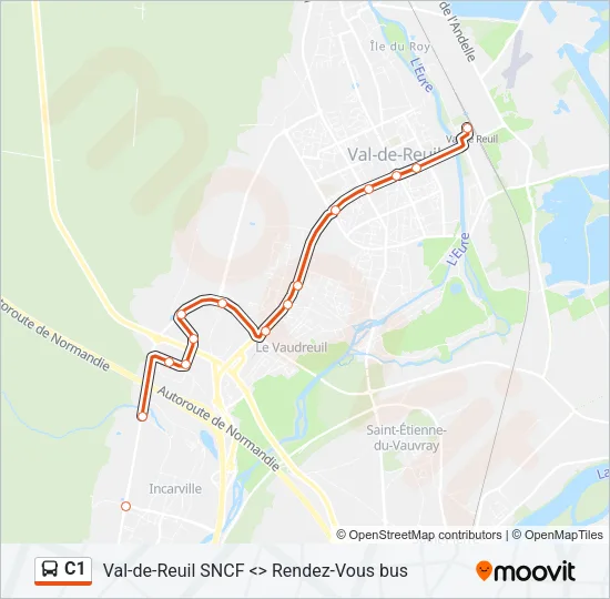 C1 Bus Line Map