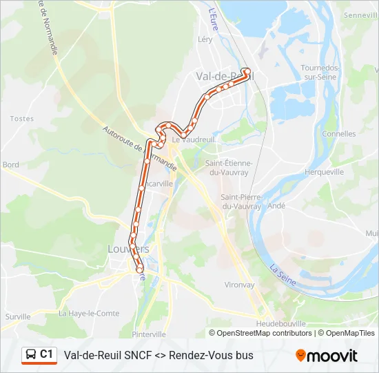 C1 Bus Line Map