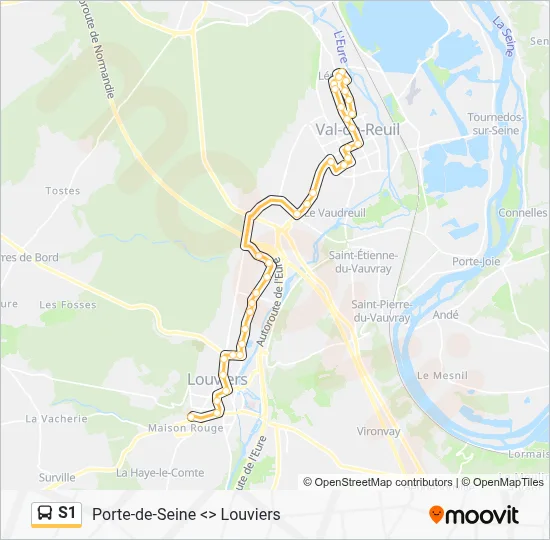 S1 Bus Line Map