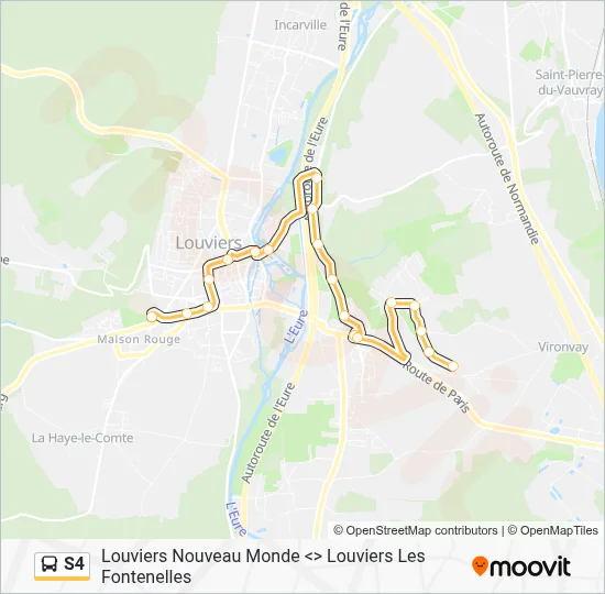 S4 Bus Line Map