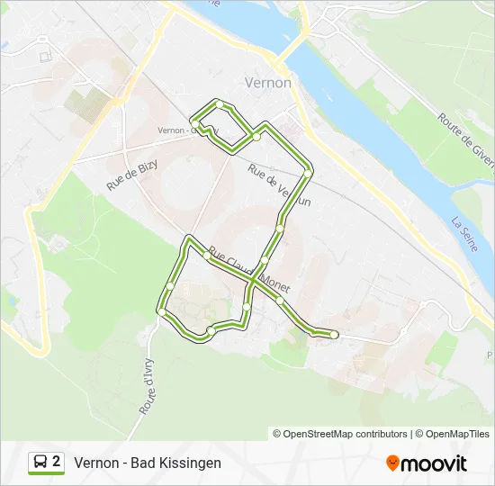 Mapa de 2 de autobús