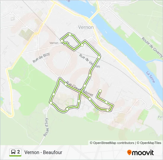 2 Bus Line Map