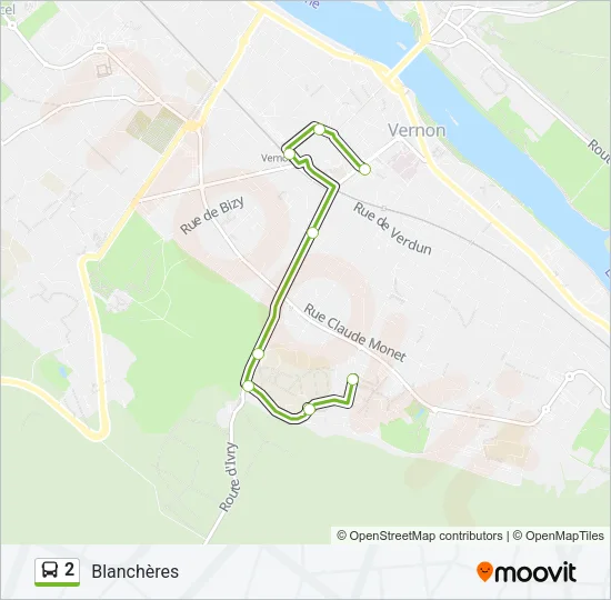 2 Bus Line Map