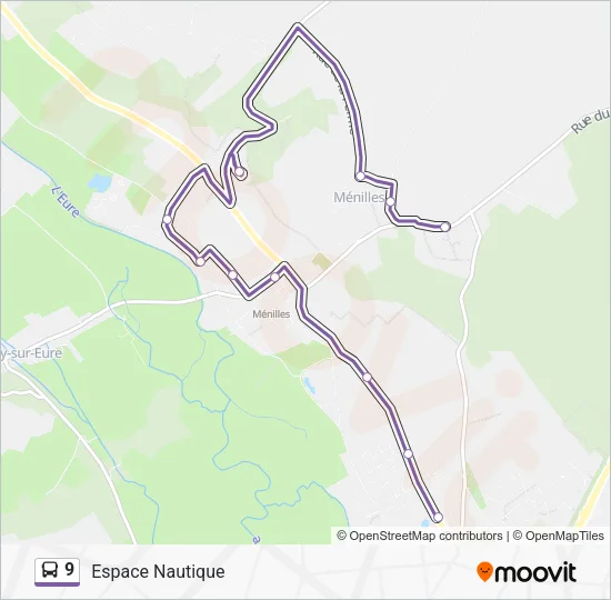 9 Bus Line Map