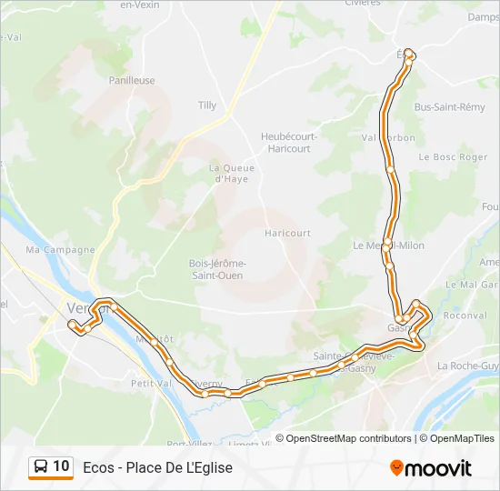 10 Bus Line Map